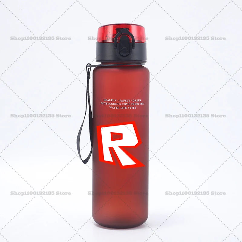 650ml Roblox Large Capacity Sports Water Bottle Girl Boy Motivational Leak Proof Portable Reusable Cups Outdoor Travel Gym Jugs