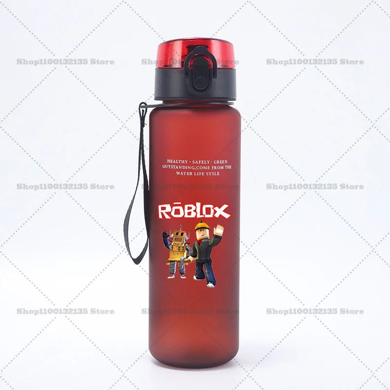 650ml Roblox Large Capacity Sports Water Bottle Girl Boy Motivational Leak Proof Portable Reusable Cups Outdoor Travel Gym Jugs