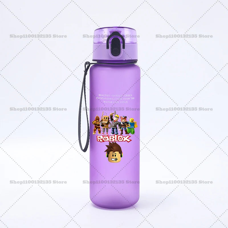 650ml Roblox Large Capacity Sports Water Bottle Girl Boy Motivational Leak Proof Portable Reusable Cups Outdoor Travel Gym Jugs