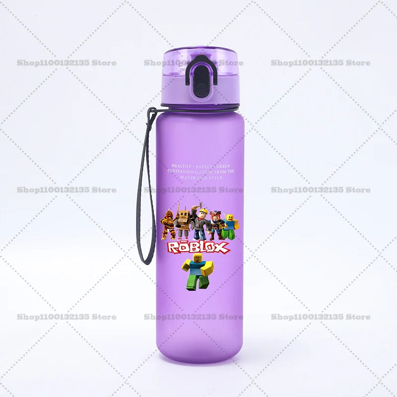 650ml Roblox Large Capacity Sports Water Bottle Girl Boy Motivational Leak Proof Portable Reusable Cups Outdoor Travel Gym Jugs