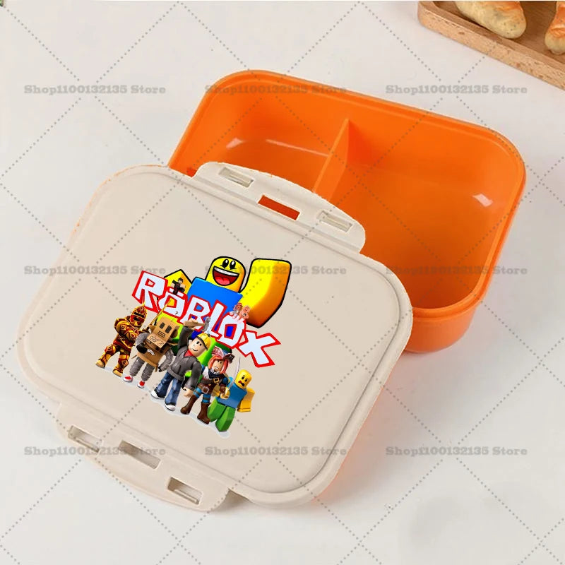 Roblox Lunch Box Kawaii Girl Boy Portable Bento Rice Boxs Student Hermetic Food Crisper Single Layer Capacity Kids Gift New