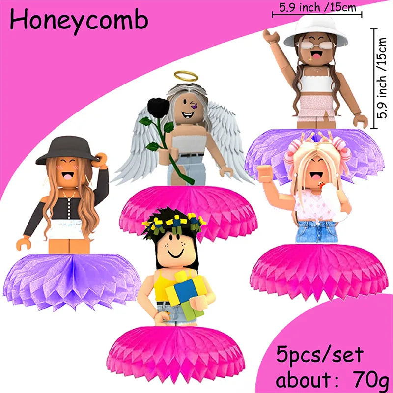 Roblox Birthday Party Decorations Supplie Roblox Celebration Party Plate Honeycomb Disposable Tableware Cup Plate Baby Shower