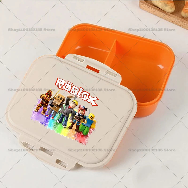 Roblox Lunch Box Kawaii Girl Boy Portable Bento Rice Boxs Student Hermetic Food Crisper Single Layer Capacity Kids Gift New
