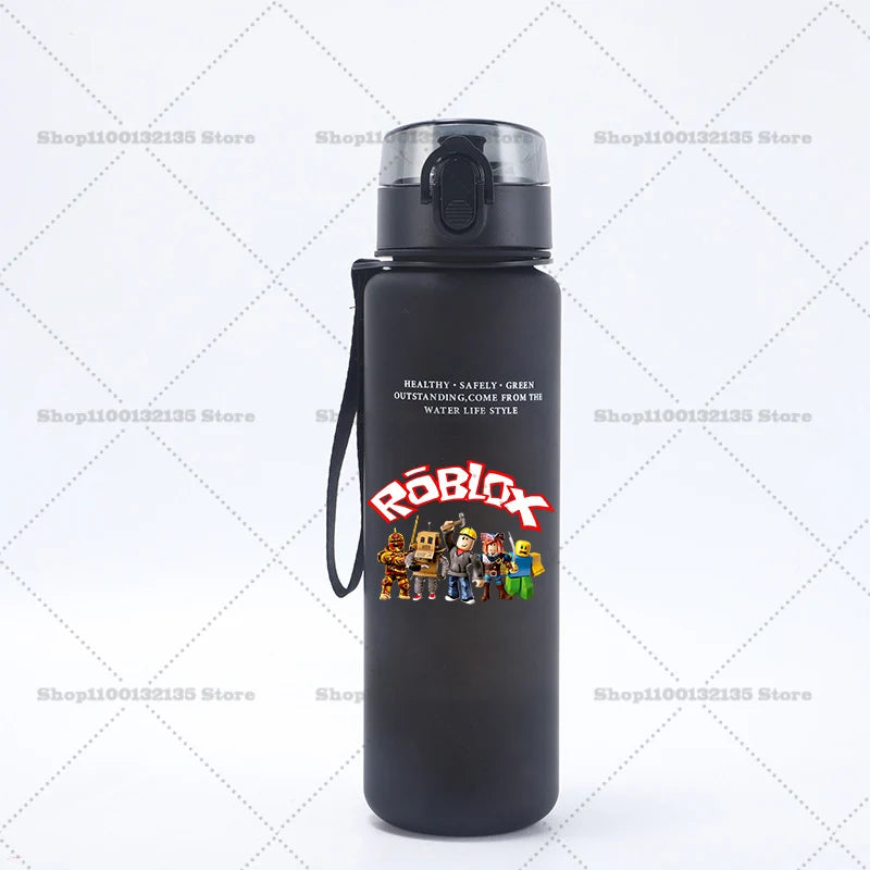 650ml Roblox Large Capacity Sports Water Bottle Girl Boy Motivational Leak Proof Portable Reusable Cups Outdoor Travel Gym Jugs