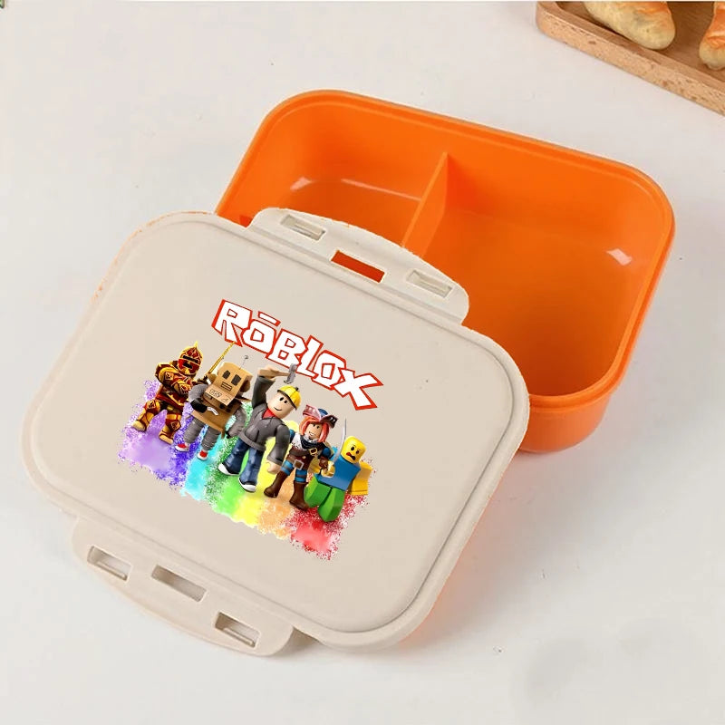 Roblox Lunch Box Kawaii Girl Boy Portable Bento Rice Boxs Student Hermetic Food Crisper Single Layer Capacity Kids Gift New