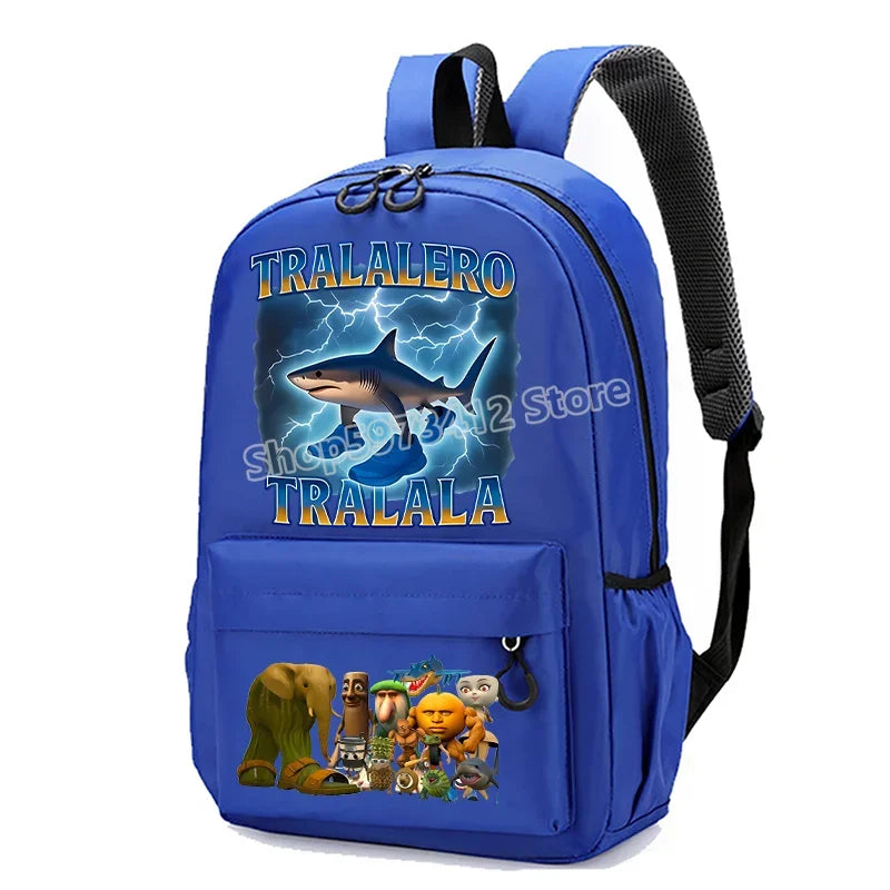 Italian Brainrot Knapsack Large Capacity Backpack Men Cartoon Meme Schoolbag Tung Sahur Funny Fashion Back To School Animal Bags