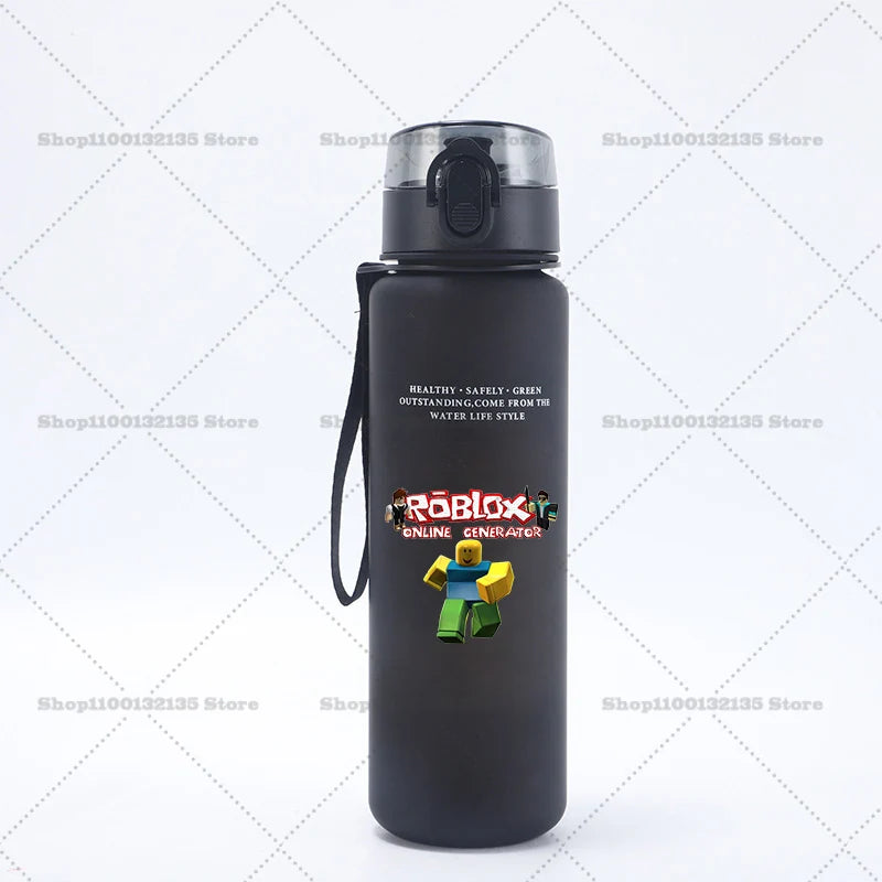 650ml Roblox Large Capacity Sports Water Bottle Girl Boy Motivational Leak Proof Portable Reusable Cups Outdoor Travel Gym Jugs