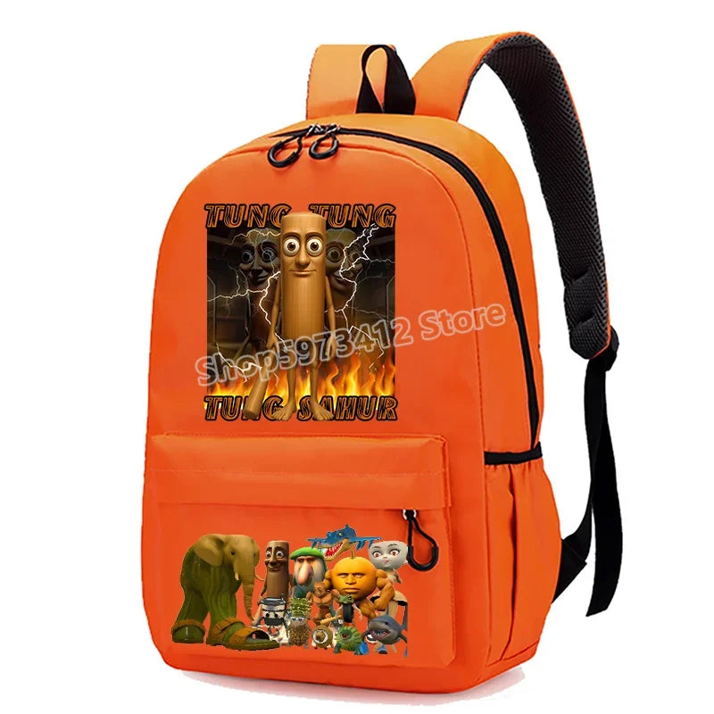 Italian Brainrot Knapsack Large Capacity Backpack Men Cartoon Meme Schoolbag Tung Sahur Funny Fashion Back To School Animal Bags