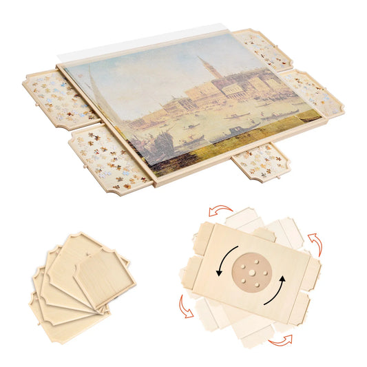 Pusselbord 2000 bitar med 5 lådor & lock