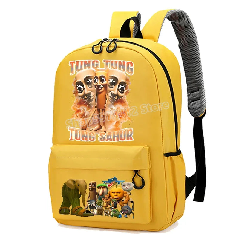 Italian Brainrot Knapsack Large Capacity Backpack Men Cartoon Meme Schoolbag Tung Sahur Funny Fashion Back To School Animal Bags