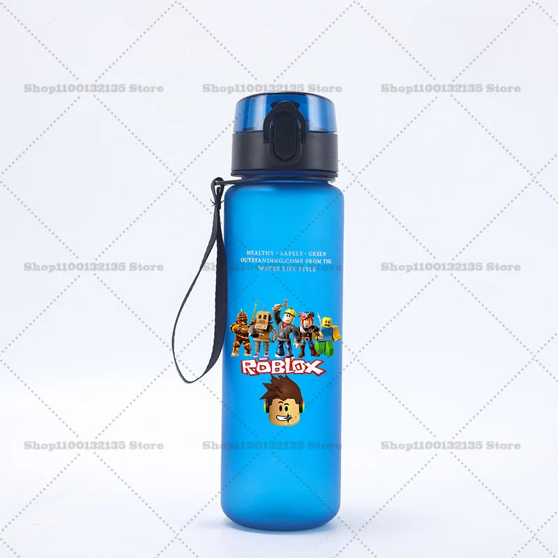 650ml Roblox Large Capacity Sports Water Bottle Girl Boy Motivational Leak Proof Portable Reusable Cups Outdoor Travel Gym Jugs