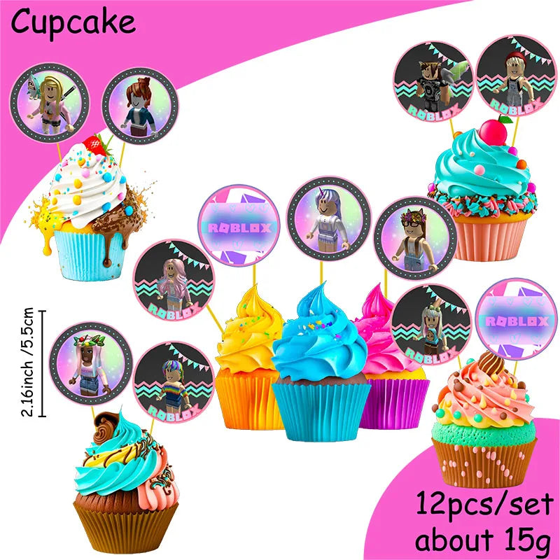 Roblox Birthday Party Decorations Supplie Roblox Celebration Party Plate Honeycomb Disposable Tableware Cup Plate Baby Shower