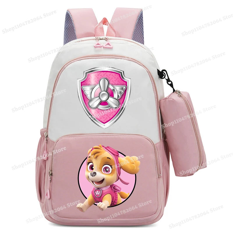 PAW Patrol Kawaii Backpack Boy Cartoon Anime Schoolbag Girls' Fashion Large Capacity Book Bag School Supplies and Stationery Bag