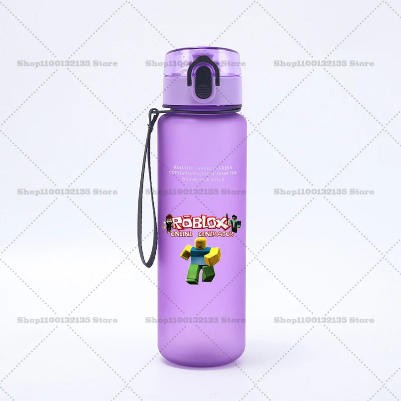 650ml Roblox Large Capacity Sports Water Bottle Girl Boy Motivational Leak Proof Portable Reusable Cups Outdoor Travel Gym Jugs