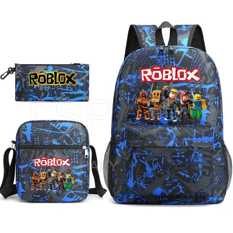 ROBLOX Trendy Korean Teen Boys and Girls Backpack 3-Piece Set