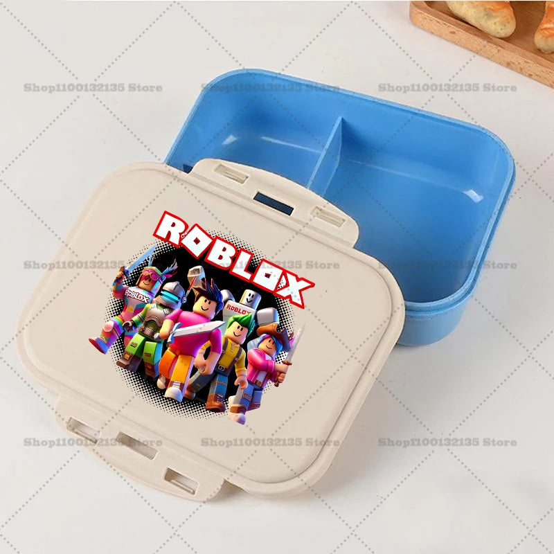 Roblox Lunch Box Kawaii Girl Boy Portable Bento Rice Boxs Student Hermetic Food Crisper Single Layer Capacity Kids Gift New