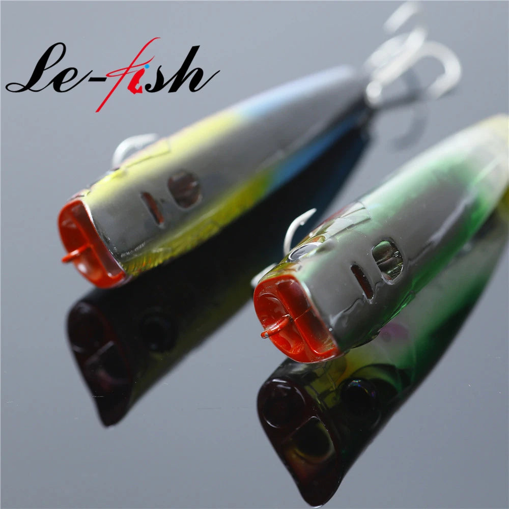 Le Fish 90mm 21g Fishing Lure Topwater Popper  Hard Baits Saltwater Wobblers Seabass Trout Pesca