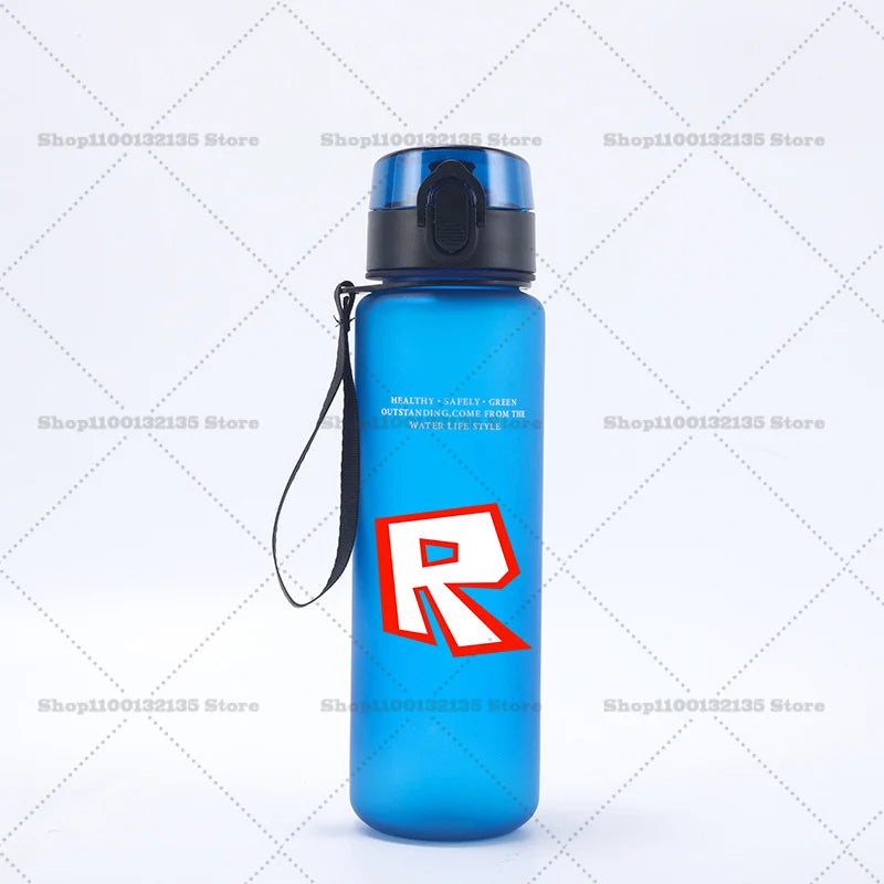 650ml Roblox Large Capacity Sports Water Bottle Girl Boy Motivational Leak Proof Portable Reusable Cups Outdoor Travel Gym Jugs