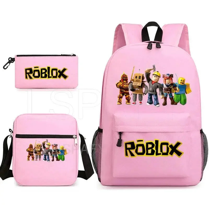 ROBLOX Trendy Korean Teen Boys and Girls Backpack 3-Piece Set