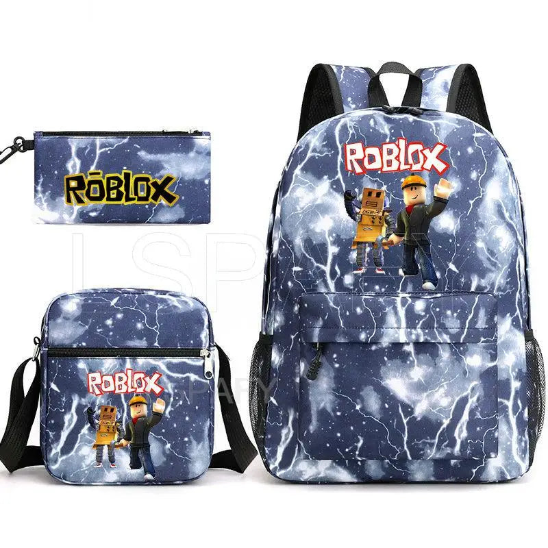 ROBLOX Trendy Korean Teen Boys and Girls Backpack 3-Piece Set