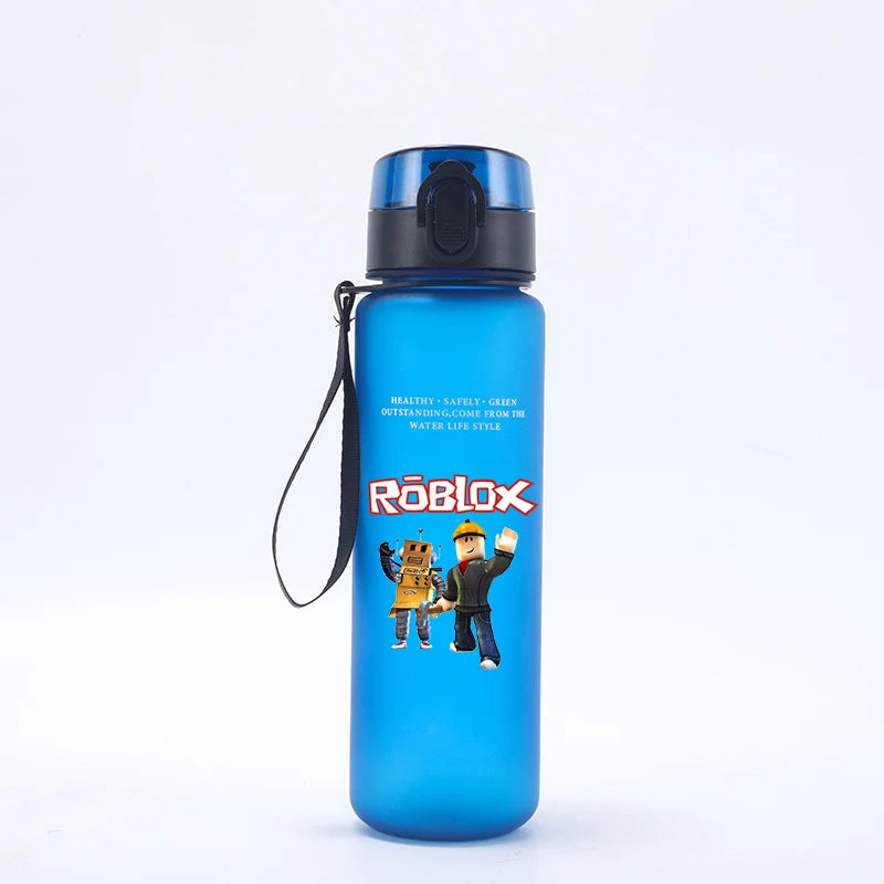 650ml Roblox Large Capacity Sports Water Bottle Girl Boy Motivational Leak Proof Portable Reusable Cups Outdoor Travel Gym Jugs
