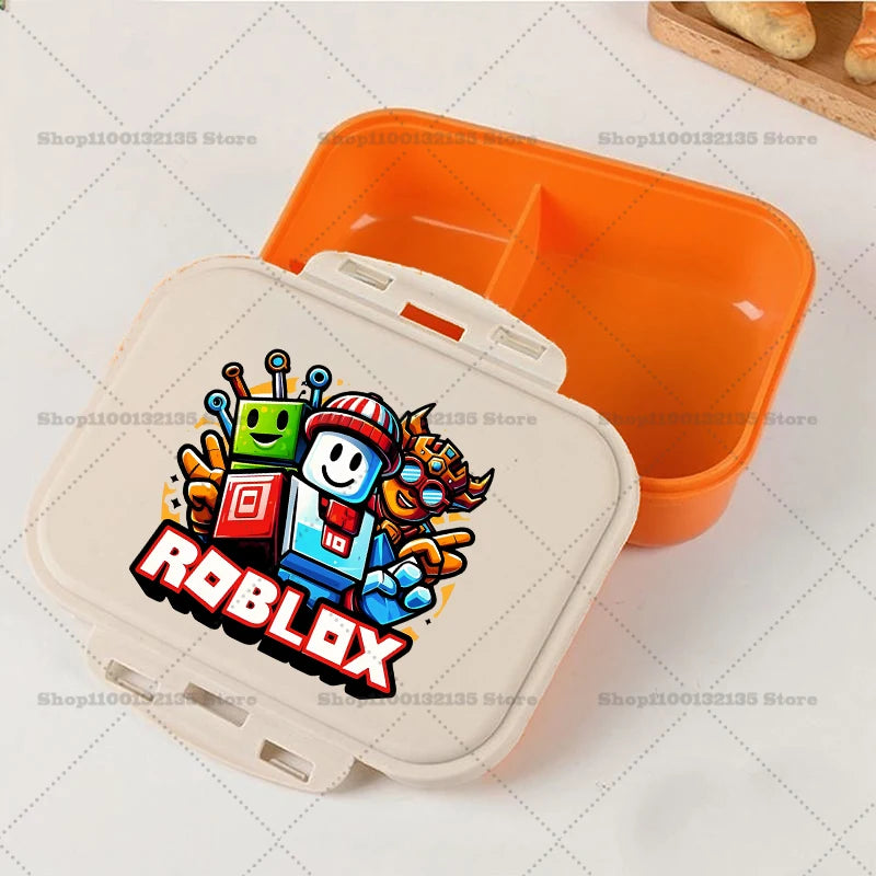 Roblox Lunch Box Kawaii Girl Boy Portable Bento Rice Boxs Student Hermetic Food Crisper Single Layer Capacity Kids Gift New