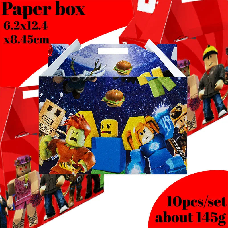Roblox Birthday Party Decorations Supplie Roblox Celebration Party Plate Honeycomb Disposable Tableware Cup Plate Baby Shower