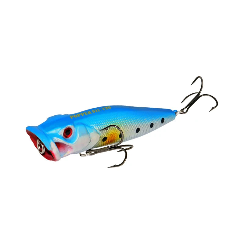 Fishing Lure 12.5g 93mm Floating Popper Artificial Wobbler Hard Bait with Hook for Pike Perch Winter Swimbait Trolling Crankbait