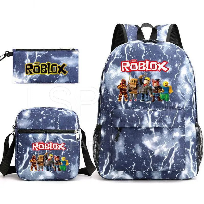 ROBLOX Trendy Korean Teen Boys and Girls Backpack 3-Piece Set