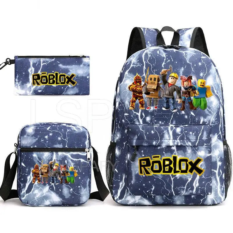 ROBLOX Trendy Korean Teen Boys and Girls Backpack 3-Piece Set