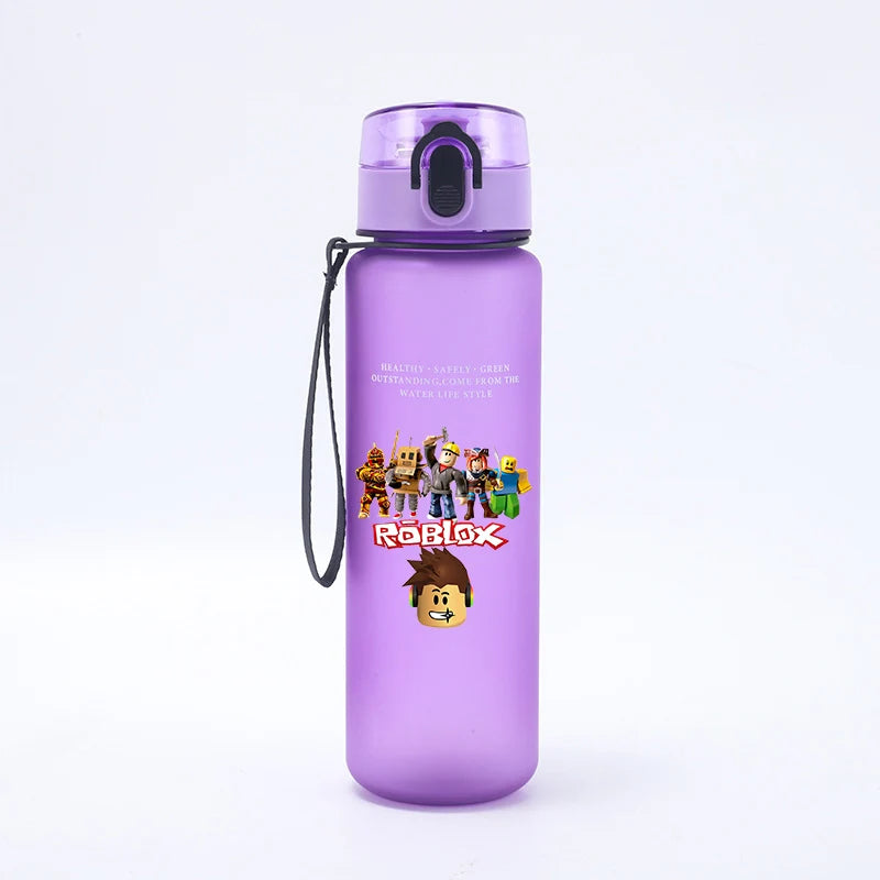 650ml Roblox Large Capacity Sports Water Bottle Girl Boy Motivational Leak Proof Portable Reusable Cups Outdoor Travel Gym Jugs
